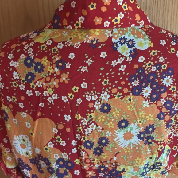 Anthropologie Odille Floral Short Sleeved Button-up - Picture 7 of 8